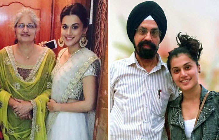 তাপসী পন্নু : মধ্যবিত্ত পরিবার থেকে আসা এই ট্যালেনটেড অভিনেত্রীর বাবা, দিলমোহন সিং পন্নু একজন ব্যবসায়ী। মা, নির্মলজিৎ পন্নু গৃহবধূ।