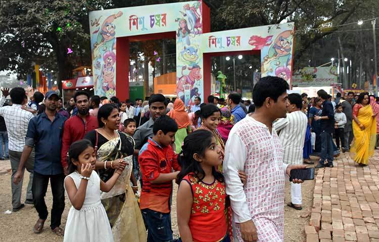 বইমেলায় শিশুদের জন্য বিশেষ আয়োজন শিশু চত্বর। ছবি: বিপ্লব দিক্ষিৎ