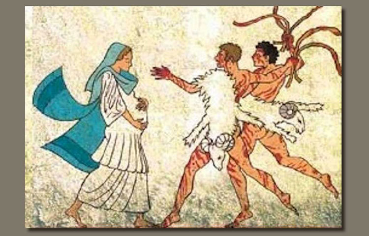 প্রাচীন রোমানরা ‘ফ্রেরুয়া’ নামে একটি ‘শুদ্ধিকরণ উৎসব’ করতেন। উৎসবে ছাগলের চামড়া দিয়ে তৈরি চাবুক ‘ফ্রেব্রুয়া’ দিয়ে নিঃসন্তান মহিলাদের অত্যাচার করা হত। মনে করা হত, এর ফলে তারা পবিত্র হয়ে সন্তানের জন্ম দেবেন। সম্রাট পম্পিলিস এই উৎসবের জন্য মাসের নাম রাখেন ফ্রেব্রুয়ারি।