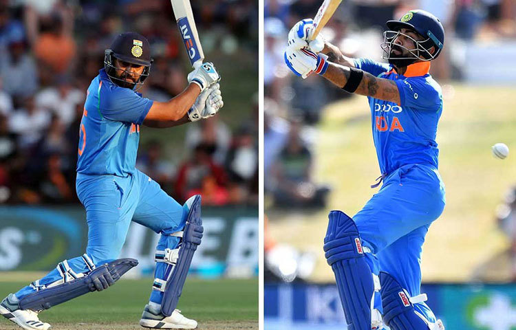 অধিনায়ক বিরাট কোহালি ৬০ রান করেছেন, রোহিত শর্মা করেছেন ৬২। এদিন ২৭ বলে ২৮ রান দিয়ে শিখর ধাওয়ান ফিরে যাওয়ার পর দ্বিতীয় উইকেটে দু’জনে ১১২ রান যোগ করলেন।