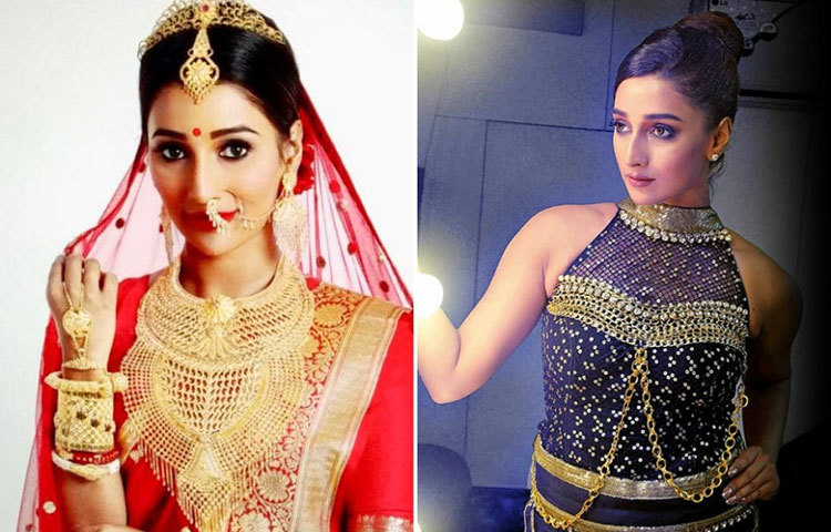 বাংলা ছবির চেনা মুখ তিনি। সায়ন্তিকা বন্দ্যোপাধ্যায়। সোনার অলঙ্কারে সেজেছেন অনন্যা এই অভিনেত্রী।