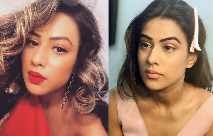 লাল ঠোঁটে নিয়া শর্মা।