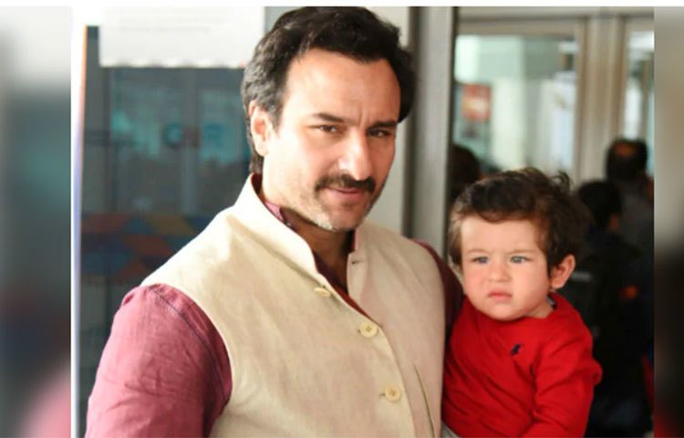 সাইফ আলি খানের সঙ্গে তৈমুর।