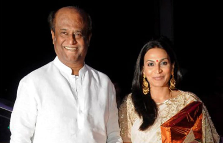 মেয়ে ঐশ্বর্য্যর সঙ্গে রজনীকান্ত।