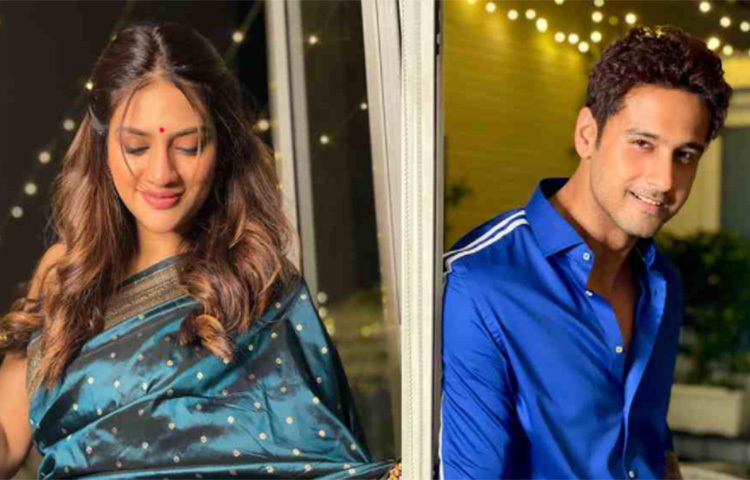 শারদীয় সাজে নুসরাত জাহান আর যশ দাশগুপ্ত। ছবি: সংগৃহীত