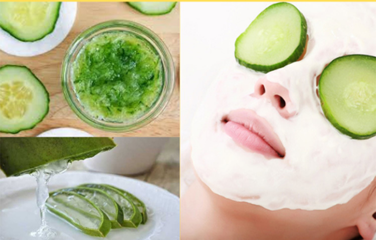 দুধ-শশার প্যাক: একটা শশা নিয়ে দুটো টুকরো করে নিন। শশার মধ্যে ২ টেবিল চামচ দুধ বা গুঁড়ো দুধ ও কয়েক ফোঁটা লেবুর রস মেশান। ভালো করে মিশিয়ে সারা মুখে, গলায়, হাতে লাগান। শুকিয়ে গেলে ঠান্ডা পানিতে মুখ ধুয়ে নরম তোয়ালে দিয়ে শুকনো করে মুছে নিন। ছবি: সংগৃহীত