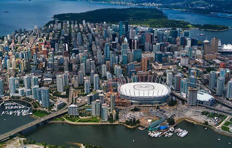 কানাডার ভ্যাঙ্কুবার শহরের ছবি।
