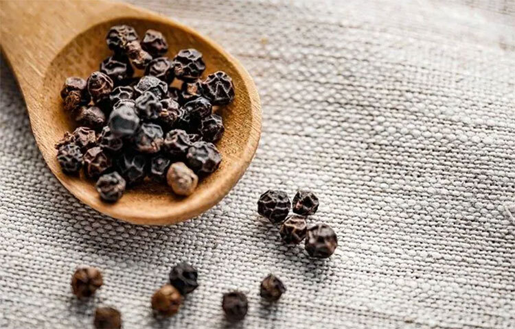 ত্বকের রোগ থাকলে তার চিকিৎসাতে কাজে লাগে গোলমরিচ। গোলমরিচ গুঁড়ো করে, স্ক্রাবার হিসেবে ব্যবহার করতে পারেন। এতে ত্বক থেকে মৃত কোষ দূর হয়। ফলে ত্বকে সহজে অক্সিজেন চলাচল করতে পারে এবং রক্ত সঞ্চালন হয়। পিগমেন্টেশন ও অ্যাকনে দূর করতেও সাহায্য করে গোলমরিচ। ছবি: সংগৃহীত