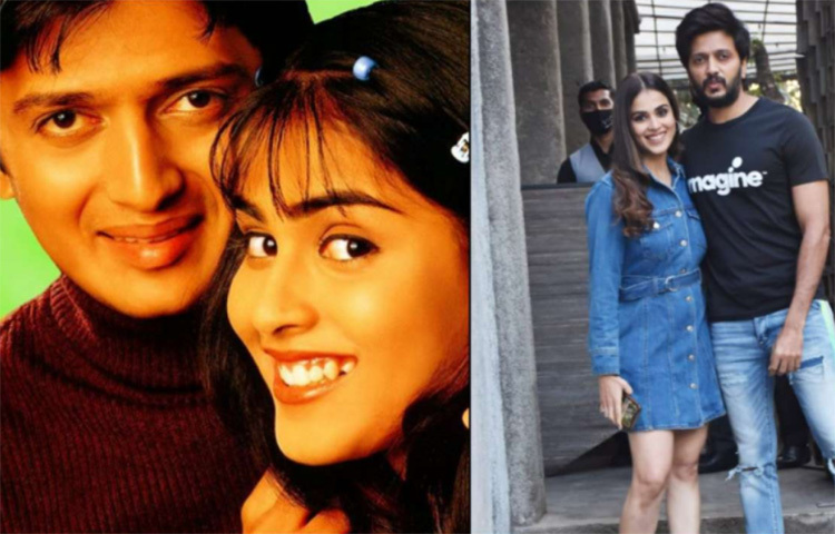 ‘তুঝে মেরি কসম’ যখন মুক্তি পায়, সেই সময় থেকে জেনেলিয়ার প্রেমে হাবুডুবু খেতে শুরু করেন রীতেশ দেশমুখ। এরপর ২০১২ সালে রীতেশ, জেনেলিয়া বিয়ে করেন। বিয়ের পর কার্যত অভিনয় ছেড়ে দেন জেনেলিয়া। আপাতত দুই ছেলেকে নিয়ে সংসার করছেন রীতেশ-জেনেলিয়া। ছবি: সংগৃহীত