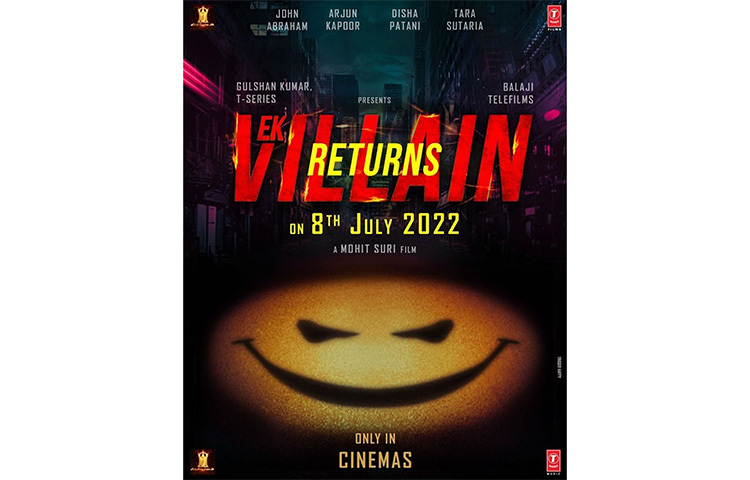 জন আব্রাহাম, অর্জুন কাপুর, দিশা পাটানি ও তারা সুতারিয়ার এক ভিলেন রিটার্নস মুক্তি পাবে ২০২২ সালে। ছবি: সংগৃহীত