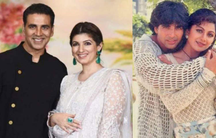 রাবিনার সঙ্গে অক্ষয়ের সম্পর্ক ভেঙে যায়। শিল্পা শেটির কারণেই সম্পর্ক ভেঙেছিল রাবিনার সঙ্গে, এমন কথাও বলিউডের বেশ কয়েকটি ম্যাগাজিনে প্রকাশিত হয়েছিল। শিল্পার সঙ্গে সম্পর্কে থাকাকালীনই আলাপ হয় টুইঙ্কলের সঙ্গে।