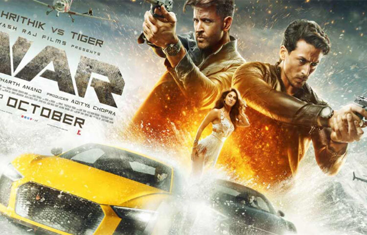 ওয়ার: চতুর্দশ স্থানে রয়েছে হৃতিক রোশন ও টাইগার শ্রফ অভিনীত ‘ওয়ার’ সিনেমাটি। বিশ্বের বক্স অফিস থেকে মোট ৪৫১ কোটি রুপি উপার্জন করেছে। ছবি: সংগৃহীত