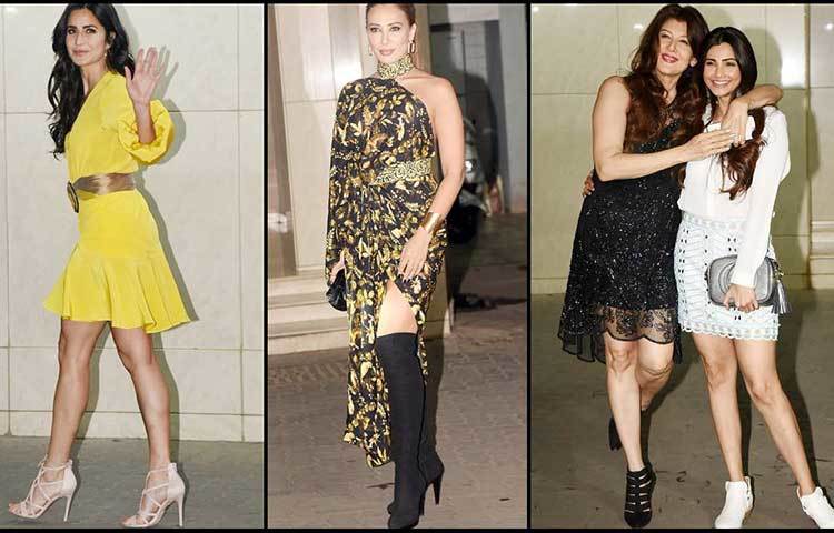 সালমানের জন্মদিনে এক ছাদের তলায় তার তিন প্রাক্তন প্রেমিকা ক্যাটরিনা কাইফ, লুলিতা ভান্তুর, সঙ্গীতা বিজলানি এবং সঙ্গে ডেইজি শাহ।