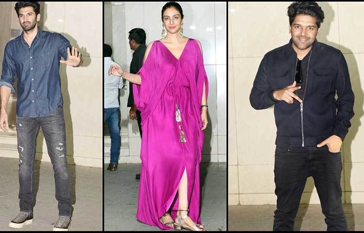 (বাঁদিক থেকে) আদিত্য রায় কাপুর, টাবু, গুরু রণধাওয়া।