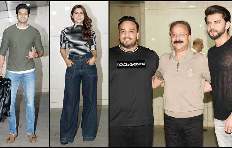 ছবিতে সালমানের দুই ভাইপো সোহেল খান ও সীমা খানের ছেলে নির্বাণ খান, আরবাজ খান ও মালাইকার ছেলে আরহান খান।