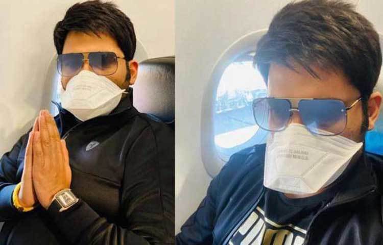 বিমানবন্দরে মাস্ক পরে কপিল শর্মা।