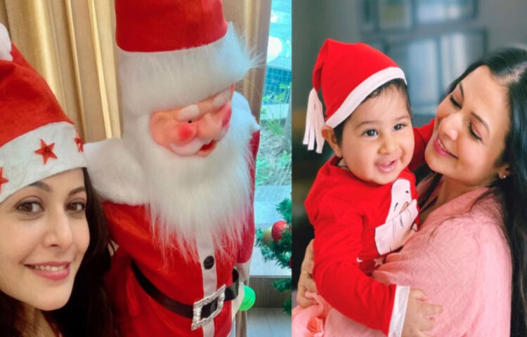 ক্রিসমাস উপলক্ষ্যে নতুন ছবি শেয়ার করলেন কোয়েল মল্লিক। লাল রঙের পোশাক পরে ছেলের সঙ্গে ছবি শেয়ার করেন কোয়েল। ছবি: সংগৃহীত