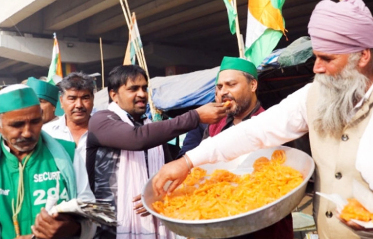 বিতর্কিত কৃষি আইন প্রত্যাহারে ভারতের প্রধানমন্ত্রী নরেন্দ্র মোদীর ঘোষণার পর আনন্দ মিছিল বের করেন সে দেশের কৃষকরা। বিভিন্ন রাজ্য থেকে আনন্দ মিছিল বের হওয়া, মিষ্টি বিতরণের খবর জানা গেছে। ছবি: সংগৃহীত