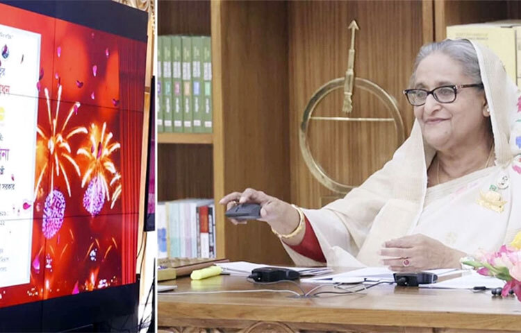 প্রধানমন্ত্রী শেখ হাসিনা একযোগে ১০০ সেতু উদ্বোধনকে একটি ঐতিহাসিক ঘটনা উল্লেখ করে বলেছেন, এটি দেশের সার্বিক উন্নয়নকে ত্বরান্বিত করতে সহায়তা করবে। প্রধানমন্ত্রী আজ সকালে গণভবন থেকে ভার্চুয়ালি ৮৭৯ কোটি ৬২ লাখ টাকা ব্যয়ে ২৫টি জেলায় ১০০টি সেতু যান চলাচলের জন্য উন্মুক্ত করার পর বলেন। ছবি: সংগৃহীত