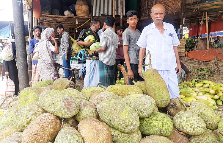 মৌসুমী ফল কাঁঠাল বাজারে আসতে শুরু করেছে। রাজধানীর যাত্রাবাড়ীর বাজার থেকে এ দৃশ ধারণ করা হয়েছে। ছবি: বিপ্লব দিক্ষিৎ