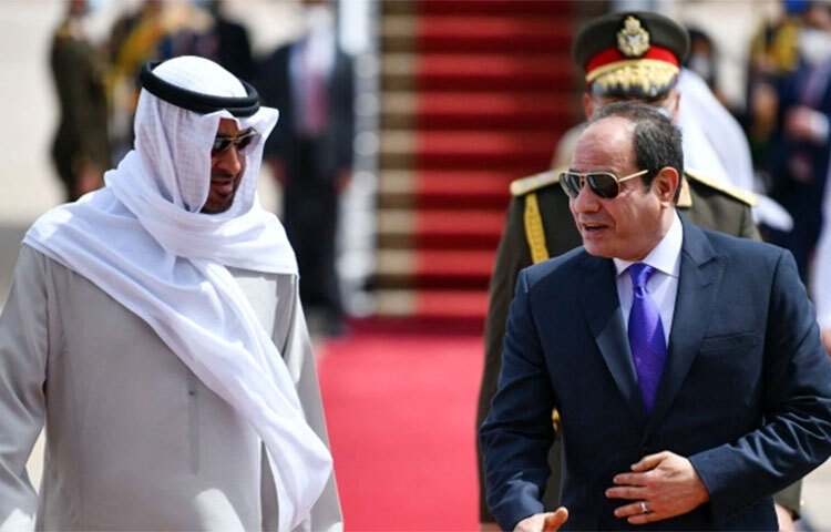 মিশরের প্রেসিডেন্ট আবদেল ফাত্তাহ আল সিসির আমন্ত্রণে দেশটিতে সফর করেছেন ইসরায়েলের প্রধানমন্ত্রী নাফতালি বেনেট এবং আরব আমিরাতের ডি ফ্যাক্টো নেতা শেখ মোহাম্মেদ বিন জায়েদ আল নাহিয়ান। ছবি: সংগৃহীত