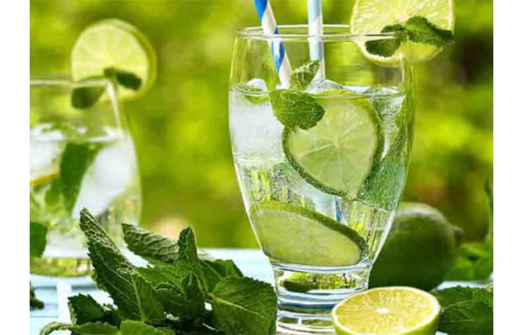 পুদিনার শরবত: গরমে শরীরকে ঠান্ডা রাখতে দুর্দান্ত কাজ করে পুদিনা। পুদিনার শরবত বানাতে পুদিনা পাতা আর লেবু একসঙ্গে মিশিয়ে নিন। তারপর তাতে পরিমাণ মতো পানি ঢালুন, বিট লবণ ও অল্প চিনিও দিতে পারেন। শেষে বরফ দিয়ে খেয়ে নিন। ছবি: সংগৃহীত