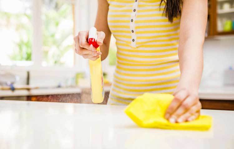 জীবাণুনাশক ক্লিনিং স্প্রে: রান্নাঘরে আমাদের প্রতিদিনের প্রায় সব খাবার তৈরি হয়। তাই স্বাভাবিকভাবেই এই কক্ষটি দ্রুত নোংরা হয়। আর তাতেই জীবাণুরা আসন গেড়ে বসে। রান্নাঘর পরিচ্ছন্ন রাখতে জীবাণুনাশক ক্লিনিং স্প্রে ব্যবহার জরুরি। খাবার তৈরির আগে ও পরে জীবাণুনাশক ক্লিনিং স্প্রে ব্যবহার করে রান্নাঘর পরিষ্কার করুন। যাতে কোনো রোগজীবাণু খাবারে ঢুকতে না পারে। রান্নাঘর ছাড়াও বাথরুম, লিভিং রুম, ডাইনিং রুম এবং বেডরুমও পরিষ্কার করুন জীবাণুনাশক ক্লিনিং স্প্রে দিয়ে।