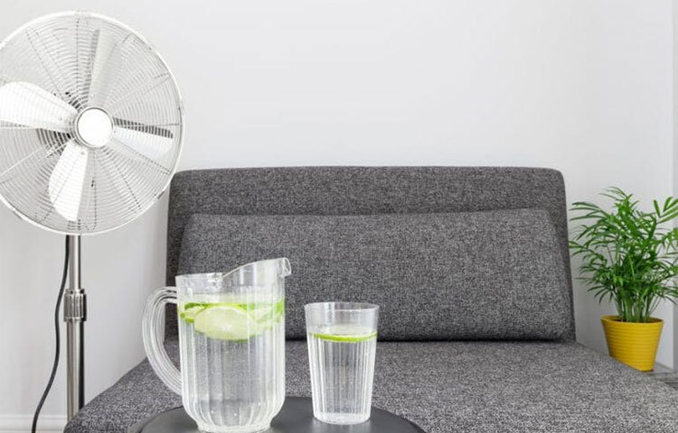 আরেকটি প্রাচীন পদ্ধতি হচ্ছে, একটি অগভীর পাত্র বরফে ভর্তি করে টেবিল ফ্যানের সামনে রাখুন। দেখুন মুহূর্তেই শীতলতায় ভরে যাবে আপনার চারপাশ। ছবি: সংগৃহীত