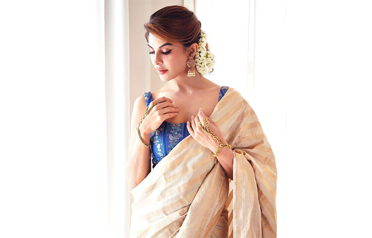 নমিতা আলেকজান্ডারের স্টাইলিংয়ে সেজেছেন জ্যাকুলিন। ছবি: সংগৃহীত