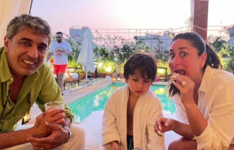 কাঠের তৈরি বিভিন্ন আসবাব, সুইমিং পুলসহ ঘরের প্রতিটি দেওয়াল জুড়েই সুন্দর ফটো ফ্রেম রয়েছে। ছবি: সংগৃহীত