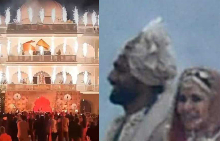 মণ্ডপ সাজানো হয়েছিল ফুলে ফুলে। চারপাশে খাটানো ছিল একাধিক তাবু। যেখানে বসে বিশ্রাম নিয়েছিলেন অতিথিরা। খাবার দাবার, সরবৎ— সবই তাঁবুতেই! ছবি: সংগৃহীত