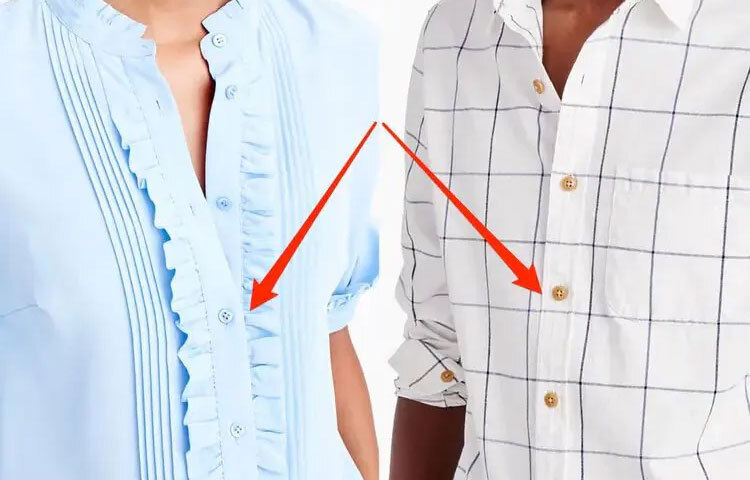 ইতিহাস থেকে জানা যায়, আগের যুগে পুরুষরা তাদের ডান হাতে তলোয়ার ধরতেন এবং মহিলারা বাম হাতে শিশুদের ধরে রাখতেন। এমতাবস্থায়, যখন পুরুষদের শার্টের বোতাম খুলতে বা লাগানোর প্রয়োজন হয়, তখন তিনি তার বাম হাত ব্যবহার করতেন। যদি বাম হাত ব্যবহার করা হয় তবে শার্টের ডানদিকে একটি বোতাম থাকতে হবে। বিপরীতে, নারীরা তাদের সন্তানকে বাম দিকে ধরে রাখতেন। বাচ্চাদের খাওয়ানোর জন্য, তাদের শার্টের বোতাম খুলতে ডান হাত ব্যবহার করতে হত। এই কারণে বাম পাশে বোতাম তৈরি করা হয়েছিল। ছবি: সংগৃহীত