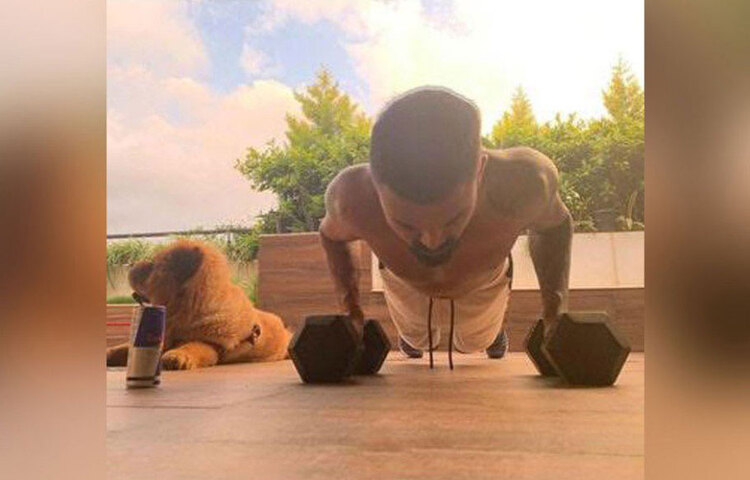 রাহুল অনেকটা সময় ব্যালকনিতে কাটান। উডেন ফ্লোর ব্যালকনিতে তার জিমের যাবতীয় যন্ত্রপাতি রয়েছে। ব্যালকনির চারধারে প্রচুর গাছও রয়েছে।