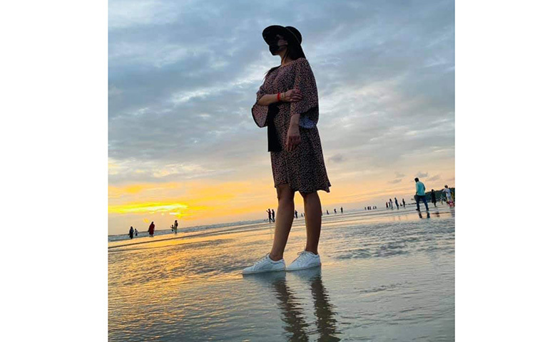 মাহিকে এভাবে দেখলেও তার ভক্তরা ঠিকই চিনতে পারবেন! ছবি: ফেসবুক