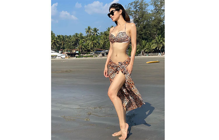 অ্যানিমাল প্রিন্টের বিকিনিতে ফের একবার মৌনির ছবি ভাইরাল। ছবি: সংগৃহীত