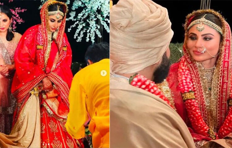 সুরজের সঙ্গে সম্পর্ক নিয়ে কখনো মুখ খোলেননি মৌনি। বিয়ের দিন সকালেই প্রথম বরের ছবি ইনস্টাগ্রামে পোস্ট করে নিজেদের সম্পর্কে আনুষ্ঠানিক শিলমোহর দেন নায়িকা। ছবি: সংগৃহীত