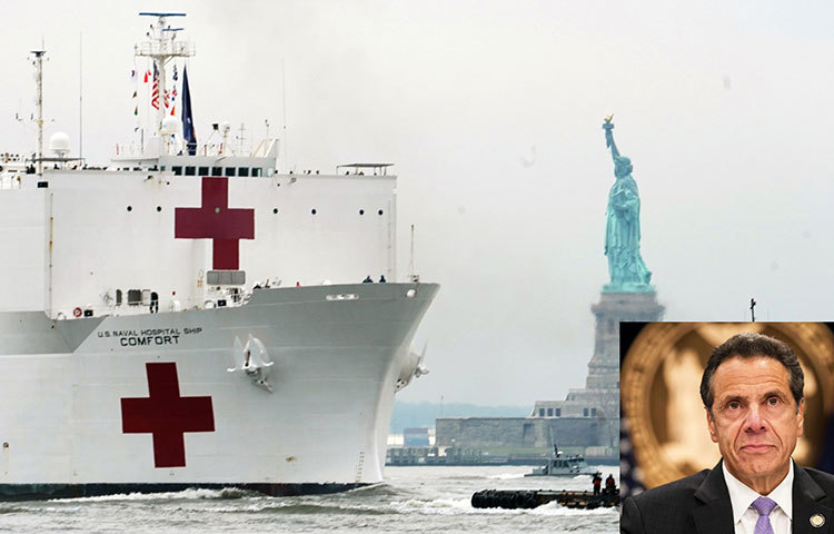 প্রাথমিকভাবে করোনাভাইরাসে আক্রান্ত ছাড়া বাকি সমস্যায় ভোগা রোগিদের ভাসমান হাসপাতালে রাখার পরিকল্পনা করা হয়েছিল। এর ফলে নিউইয়র্কের হাসপাতালগুলোতে চাপ কমবে বলে মনে করা হয়েছিল। কিন্তু পরবর্তী পর্যায়ে নিউ ইয়র্কের গভর্নর অ্যান্ড্রিউ কুওমো প্রেসিডেন্ট ডোনাল্ড ট্রাম্পের কাছে অনুরোধের পর গোটা জাহাজটি ভাসমান করোনা আইসোলেশন সেন্টারে পরিণত করা হয়।