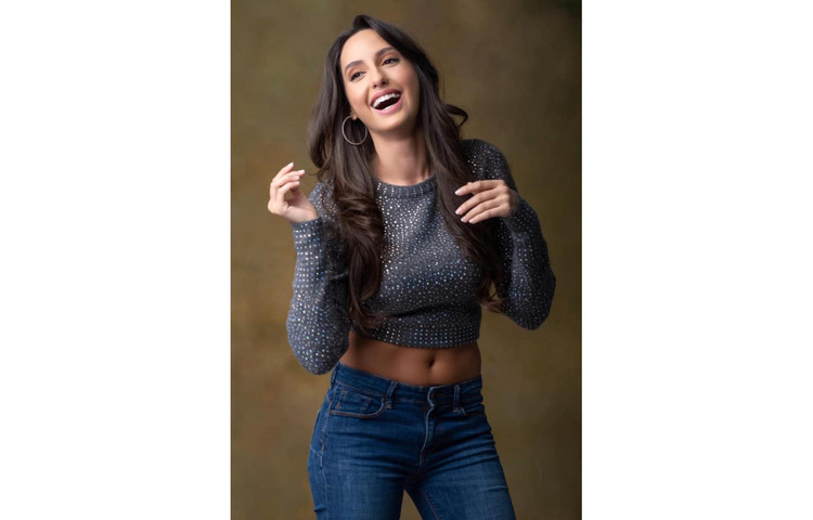 ২০১৯ সালে মুম্বাইয়ে নোরার চলচ্চিত্র ‘বাটলা হাউস’ প্রচারের সময় নোরা ফাতেহি। ছবি: ফেসবুক