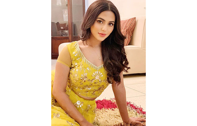 হলদে পরির সাজে নুসরাত। ছবি: ফেসবুক