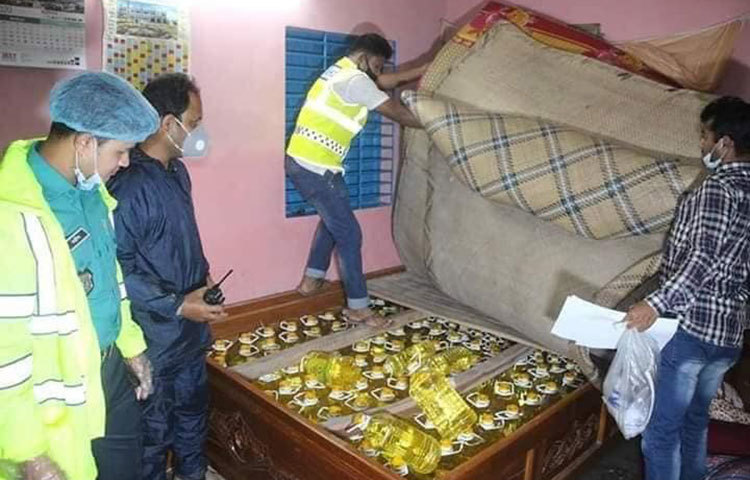 আটককৃত ব্যক্তিরা অবৈধভাবে বিক্রির উদ্দেশ্যে টিসিবির ডিলারদের কাছ থেকে এসব পণ্য কম দামে কিনে মজুদ করেছিলেন। তাদের বিরুদ্ধে আইনি ব্যবস্থা নেয়া হয়েছে বলে জানিয়েছেন উত্তম প্রসাদ পাঠক।
