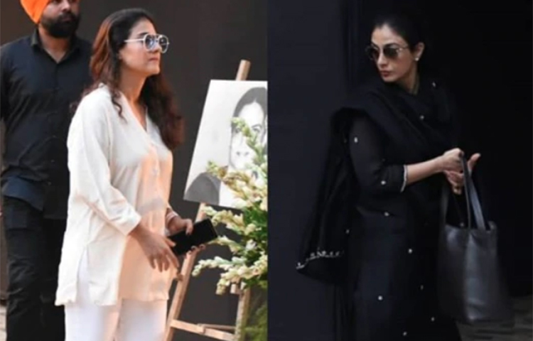 শ্রদ্ধা জানাতে এসেছিলেন কাজল।