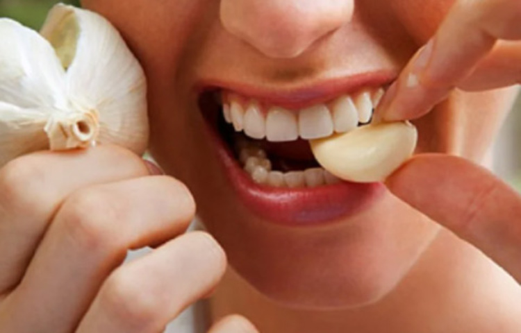 রসুনের স্বাস্থ্যগুণ যে অপরিসীম তা সকলেরই জানা। দাঁতের জন্যেও এটি খুব ভালো। দাঁতে জমা হওয়া ব্যাকটেরিয়া দূর করতে রসুন সাহায্য করে। রসুন থেঁতো করে লবণ দিয়ে ব্যথা দাঁতে রাখলে ব্যথা কমে। দাঁতে চিবোলেও ব্যথা কমে। ছবি: সংগৃহীত