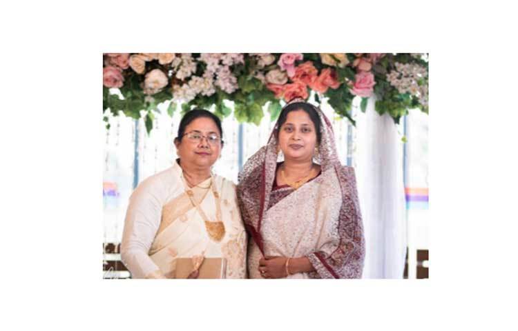 টয়া-শাওনের বিয়ের একটি ছবি।