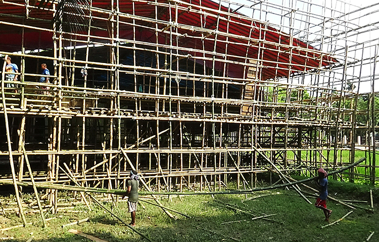 এখন কাজ প্রায় শেষ দিকে।