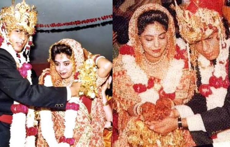 ছবি পোস্ট করে শাহরুখ লেখেন, সারা জীবনের মতো তারা এক হয়ে গিয়েছেন।