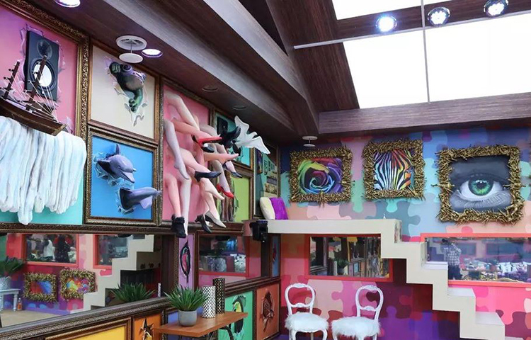 বিগ বসের ঘর সত্যি চোখ ধাঁধানো হয়েছে।