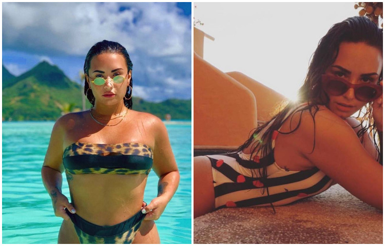 সুইমিংপুলে ডেমির আনন্দযাপনের সময়।