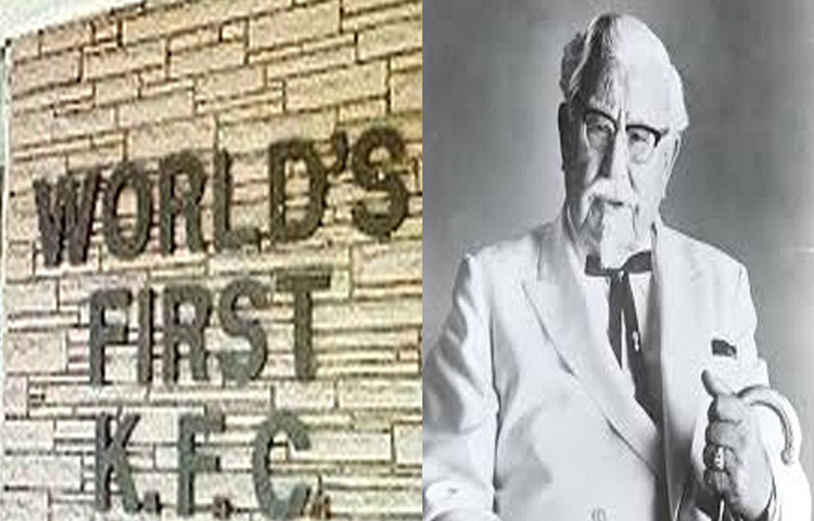 দ্বিতীয় বিশ্বযুদ্ধের জন্য বন্ধ হয়ে গেল তার ব্যবসা। কয়েক বছরের বিরতি। তারপর ১৯৫২ সালে আমেরিকার উটাতে সাউথ সল্টলেক এলাকায় আত্মপ্রকাশ করল হারল্যান্ড স্যান্ডার্সের রেসিপিতে তৈরি মাংসভাজার দোকান। যেহেতু যাত্রা শুরু হয়েছিল কেন্টাকি থেকে, এর নাম হল, ‘কেন্টাকি ফ্রায়েড চিকেন’ বা ‘কেএফসি’।