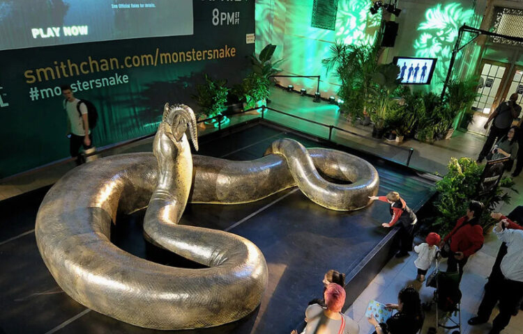 স্মিথসোনিয়ান ইন্সটিটিউশন নির্মিত ‘টাইটানোবোয়া: মনস্টার স্নেক’ ডকুমেন্টারিতে বলা হয়েছে, টাইটানোবোয়ার দৈর্ঘ্য প্রায় ১৪.৬ মিটারের (৪৮ ফুট) কাছাকাছি। সম্প্রতি যুক্তরাষ্ট্রের স্মিথসোনিয়ান জাদুঘরে টাইটানোবোয়ার একটি রেপ্লিকা প্রদর্শন করা হয়েছে। ছবি: সংগৃহীত