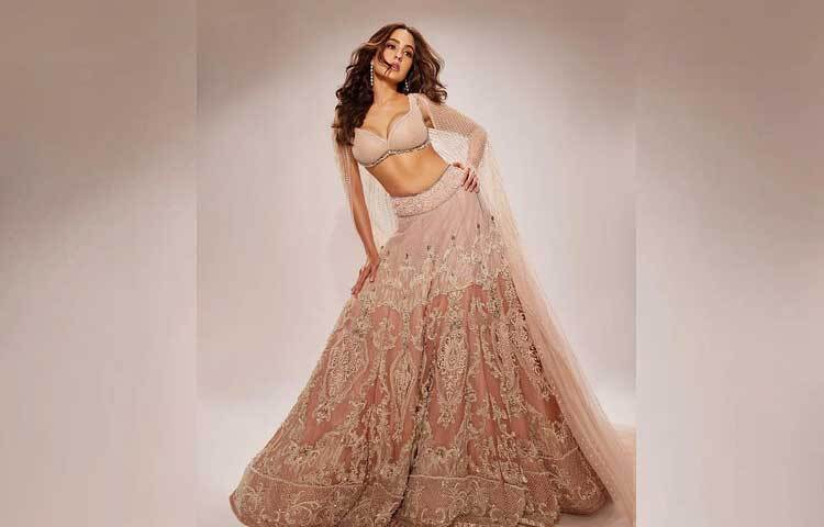 লেহেঙ্গার সঙ্গে হালকা সাজে নজরকাড়া অভিনেত্রী। ছবি: ইনস্টাগ্রাম